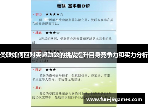 曼联如何应对英超劲敌的挑战提升自身竞争力和实力分析